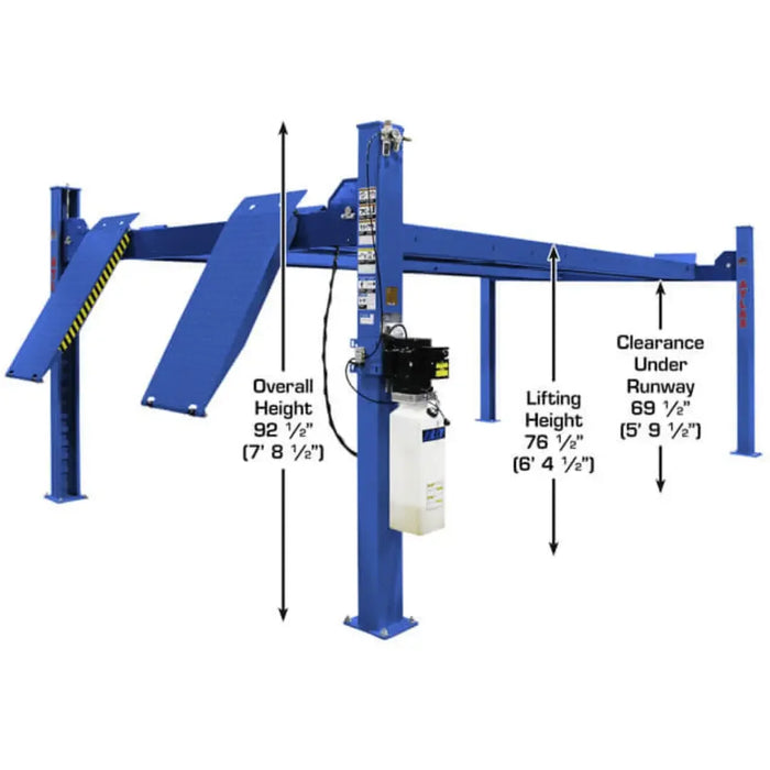 Atlas Platinum 14 4-Post Lift + RJ7000 Rolling Bridge Jack Combo - Mechanic Super Store