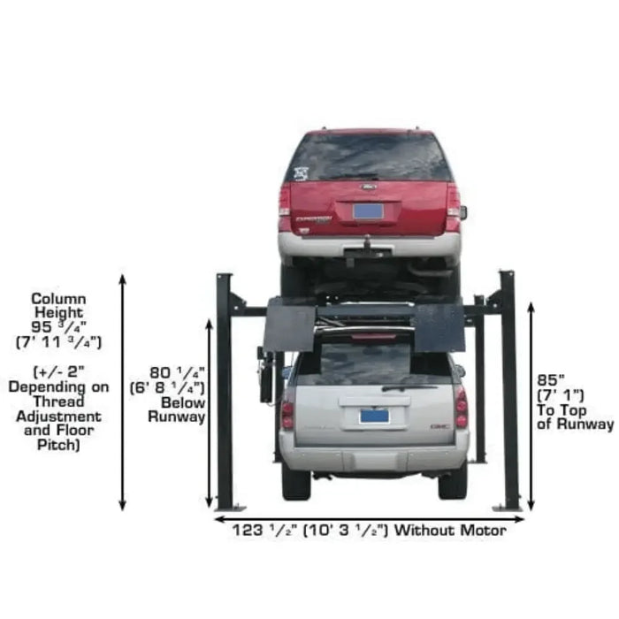 Atlas Garage PRO9000 4 Post Lift + RJ35 Sliding Jacks Combo - Mechanic Super Store