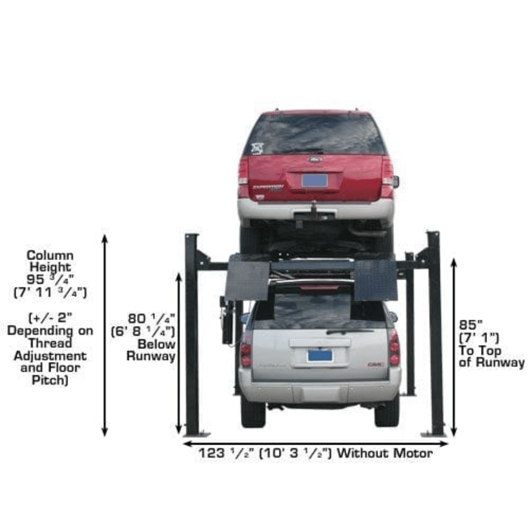 Atlas Garage PRO9000 4 Post Lift + RJ6 Rolling Jacks Combo