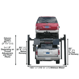 Atlas Garage PRO9000 4 Post Lift + RJ6 Rolling Jacks Combo