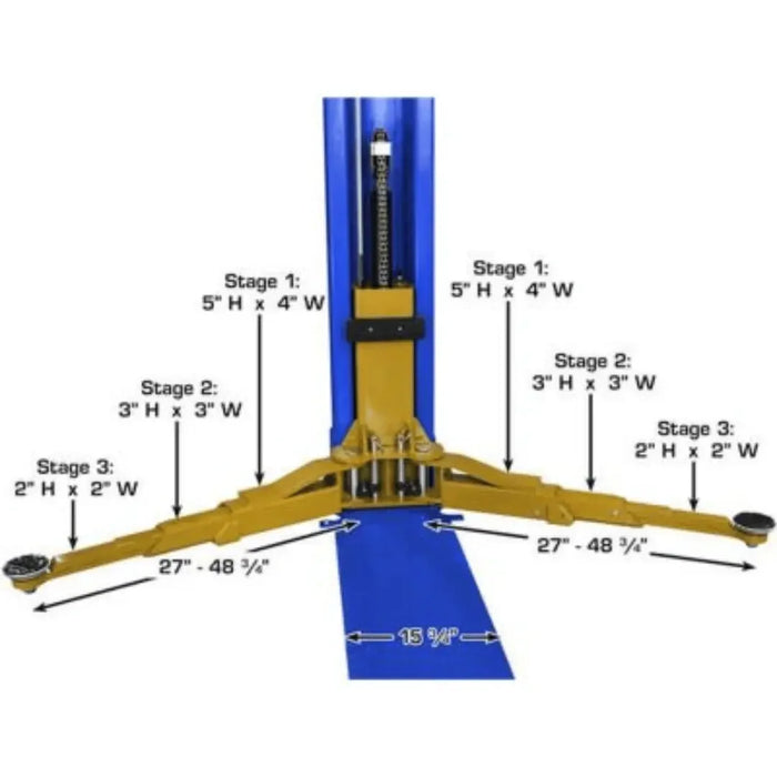 Atlas Platinum PVL9BP 9000 lb Certified Baseplate Lift - Mechanic Super Store