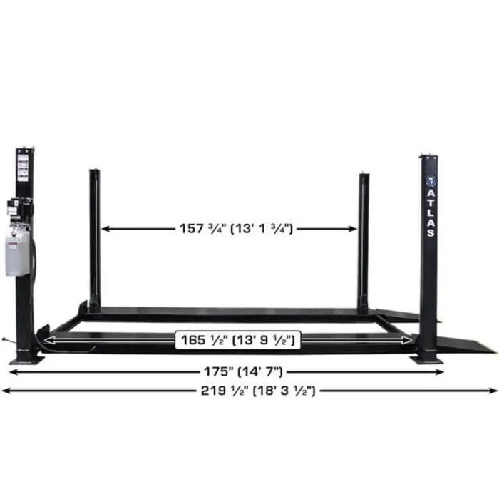 Atlas ALI Certified APEX 8 4-Post Lift + RJ35 Sliding Jacks Combo - Mechanic Super Store