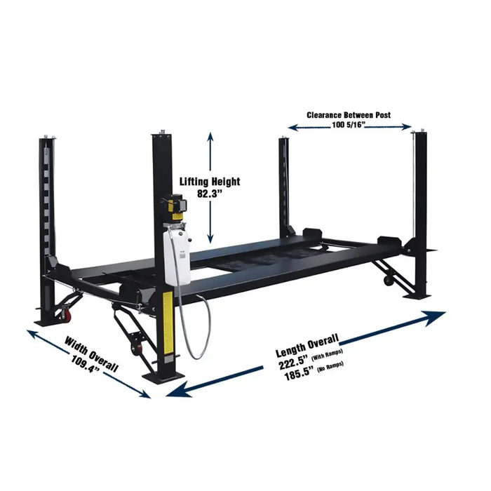 Valor VP8K-DX-XLT 8,000 lb 4 Post Deluxe Storage Lift - Mechanic Super Store