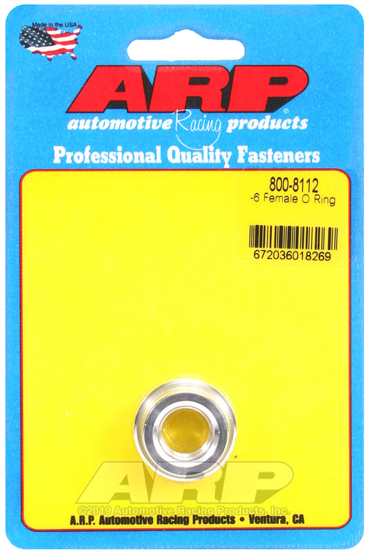 ARP -6 female O ring aluminum weld bung