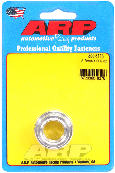 ARP -8 female O ring aluminum weld bung