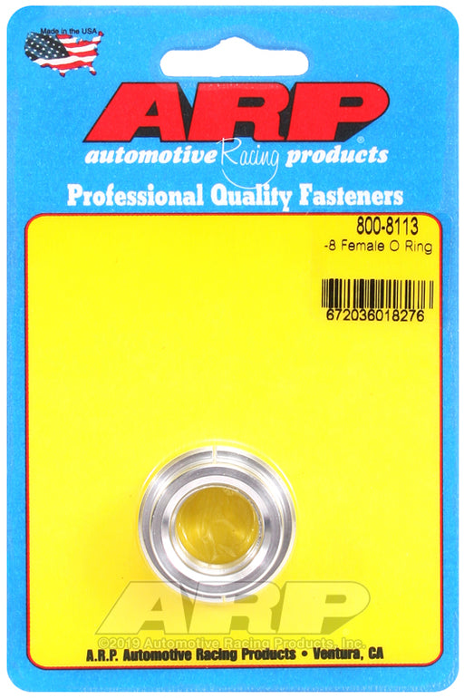 ARP -8 female O ring aluminum weld bung