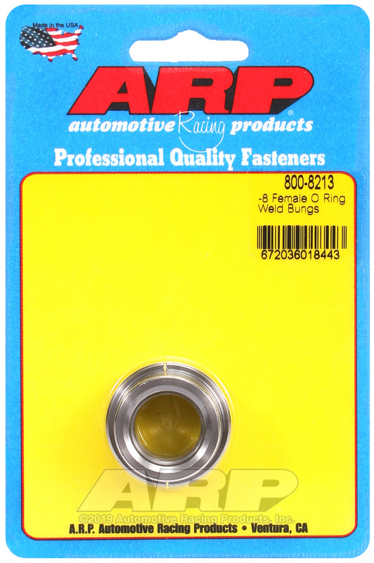 ARP -8 female O ring steel weld bung