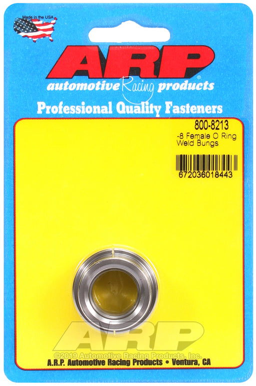 ARP -8 female O ring steel weld bung