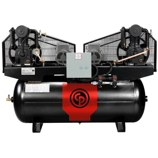 Chicago Pneumatic RCP-C15123D4 8HP 120gal horizontal two-stage electric air compressor