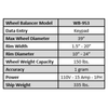 Tuxedo WB-953 Wheel Balancer