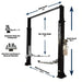 Valor - VP9KAC-TUX 9,000 lb 2 Post Clear Floor - Asymmetric - Mechanic Super Store