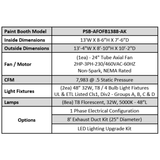 iDEAL PSB-AFOFB1388-AK Open Front Paint Booth