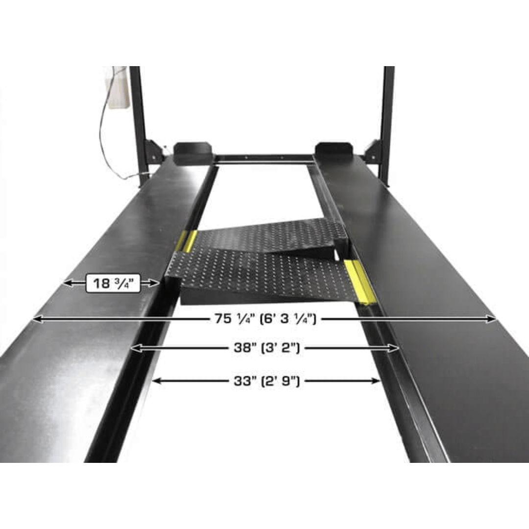 Atlas ALI Certified APEX 8 4-Post Lift + RJ35 Sliding Jacks Combo