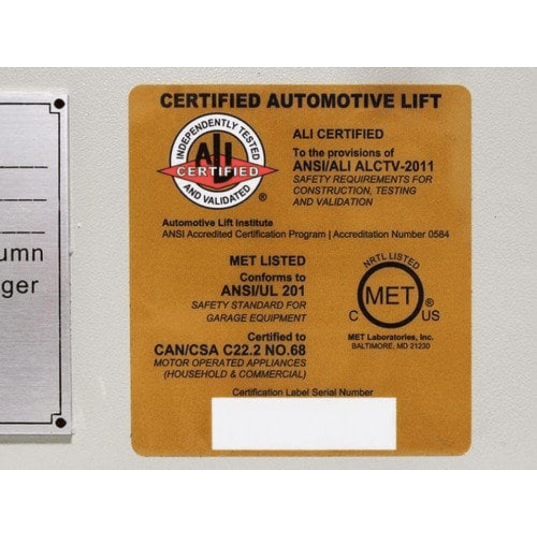 Atlas 99,000 LB. ALI Certified Battery Powered Mobile Column Lift System