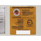 Atlas 99,000 LB. ALI Certified Battery Powered Mobile Column Lift System
