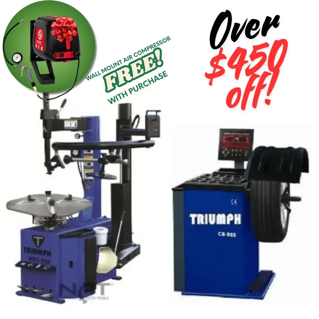 Triumph NTC-950-1 Tire Changer NTB-800 Wheel Balancer Combo - Mechanic Super Store