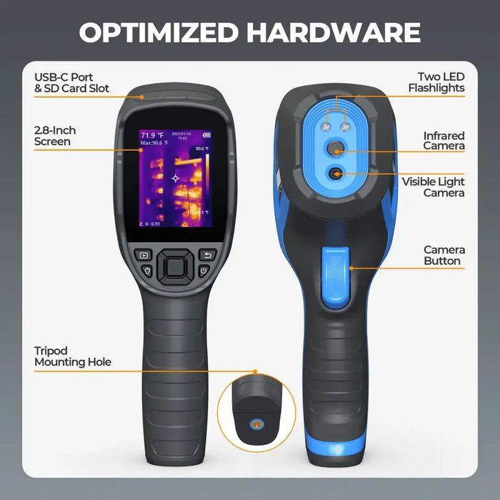 Topdon USA TC005 Handheld Portable Thermal Imaging Camera - Mechanic Super Store