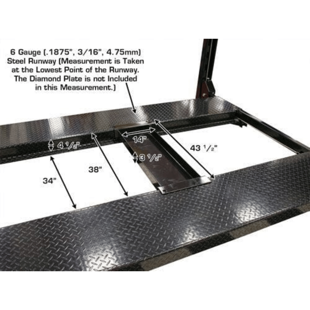 Atlas Garage PRO8000EXT-L 4 Post Lift + RJ35 Sliding Jacks Combo