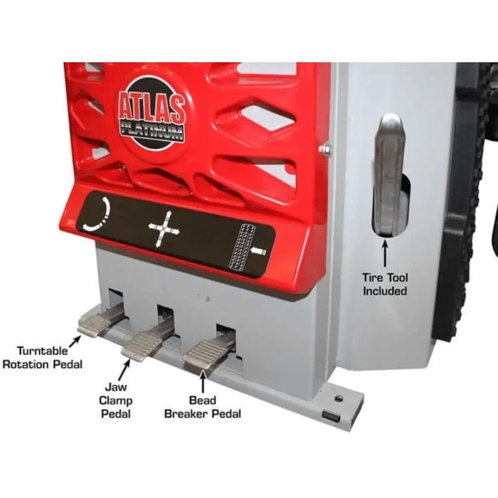 Atlas Platinum PTC300 Rim-Clamp Tire Changer with Assist Arm - Mechanic Super Store