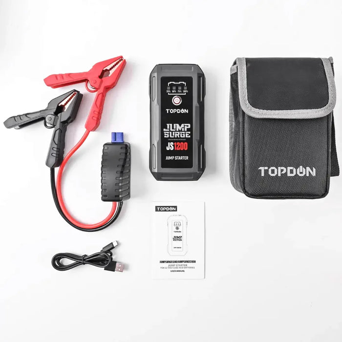 Topdon USA JumpSurge1200 12V Jump Starter & Power Bank - Mechanic Super Store