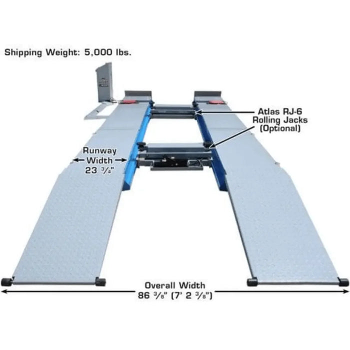 Atlas 12ASL Scissor Lift and RJ-6 Rolling Jack Combo - Mechanic Super Store