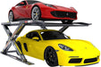 Image shows Autostacker A6W 6,000-lbs. Capacity Extra-Wide Parking Lift with red and yellow sports cars stored on the lift - Mechanic Super Store