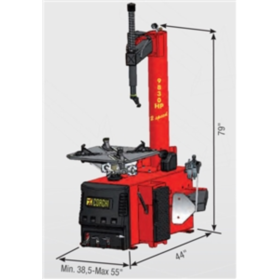 Corghi A9830 Swing-Arm Rim Clamp Tire Changer