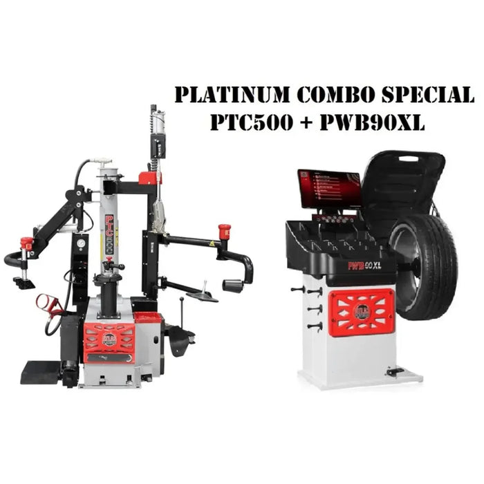 Atlas Platinum Tire Changer + PWB90XL Wheel Balancer Combo - Mechanic Super Store