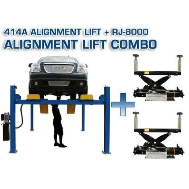Atlas 414A Alignment Lift + RJ8 Rolling Jack Combo - Mechanic Super Store