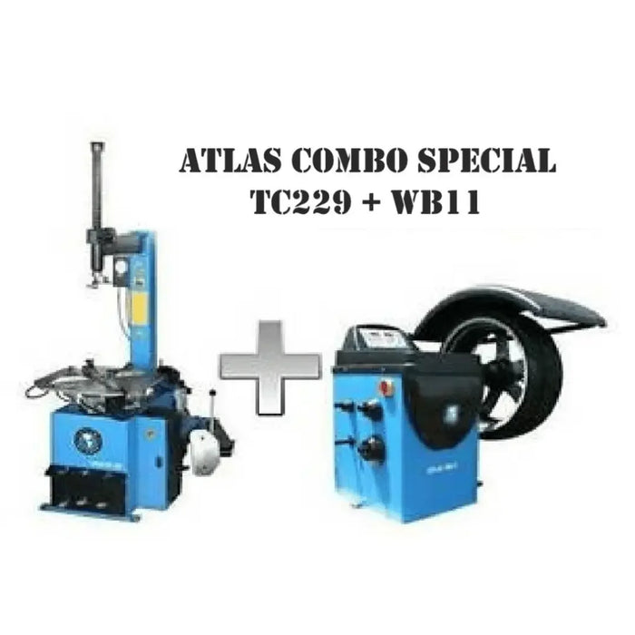 Atlas TC229 Tire Changer + WB11 Wheel Balancer Combo Package - Mechanic Super Store