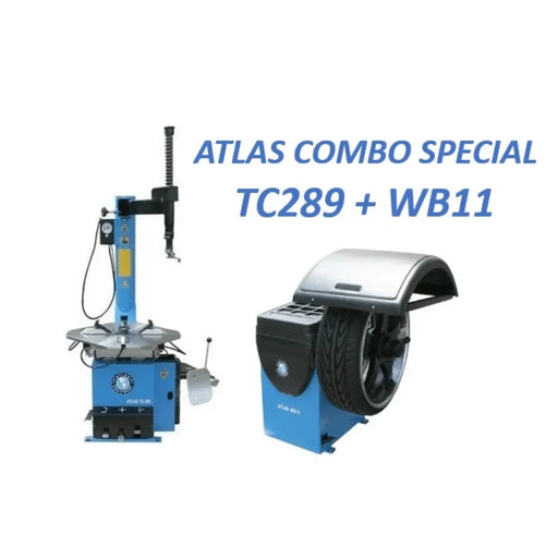Atlas TC289 Tire Changer + WB11 Wheel Balancer Combo Package - Mechanic Super Store