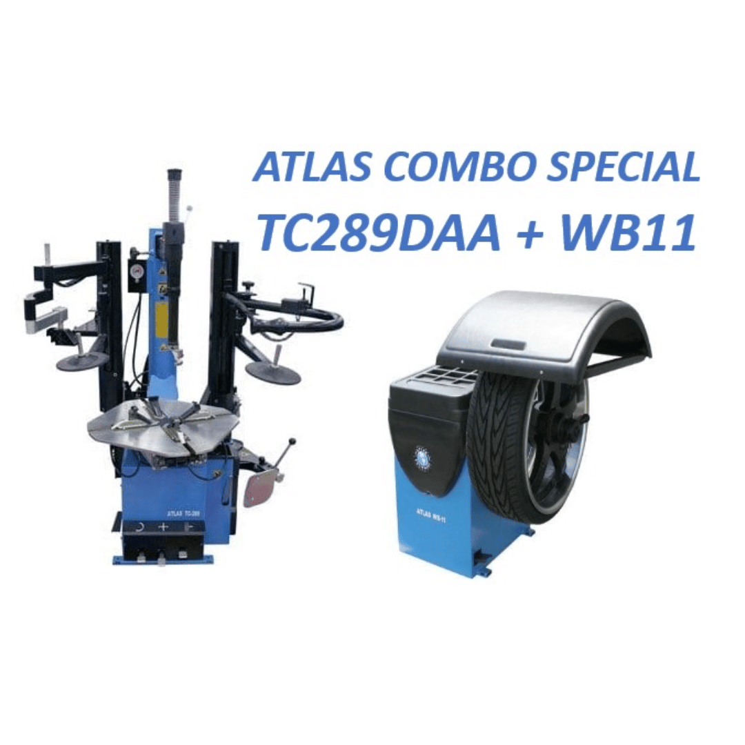 Atlas TC289DAA Tire Changer + WB11 Wheel Balancer Combo Package