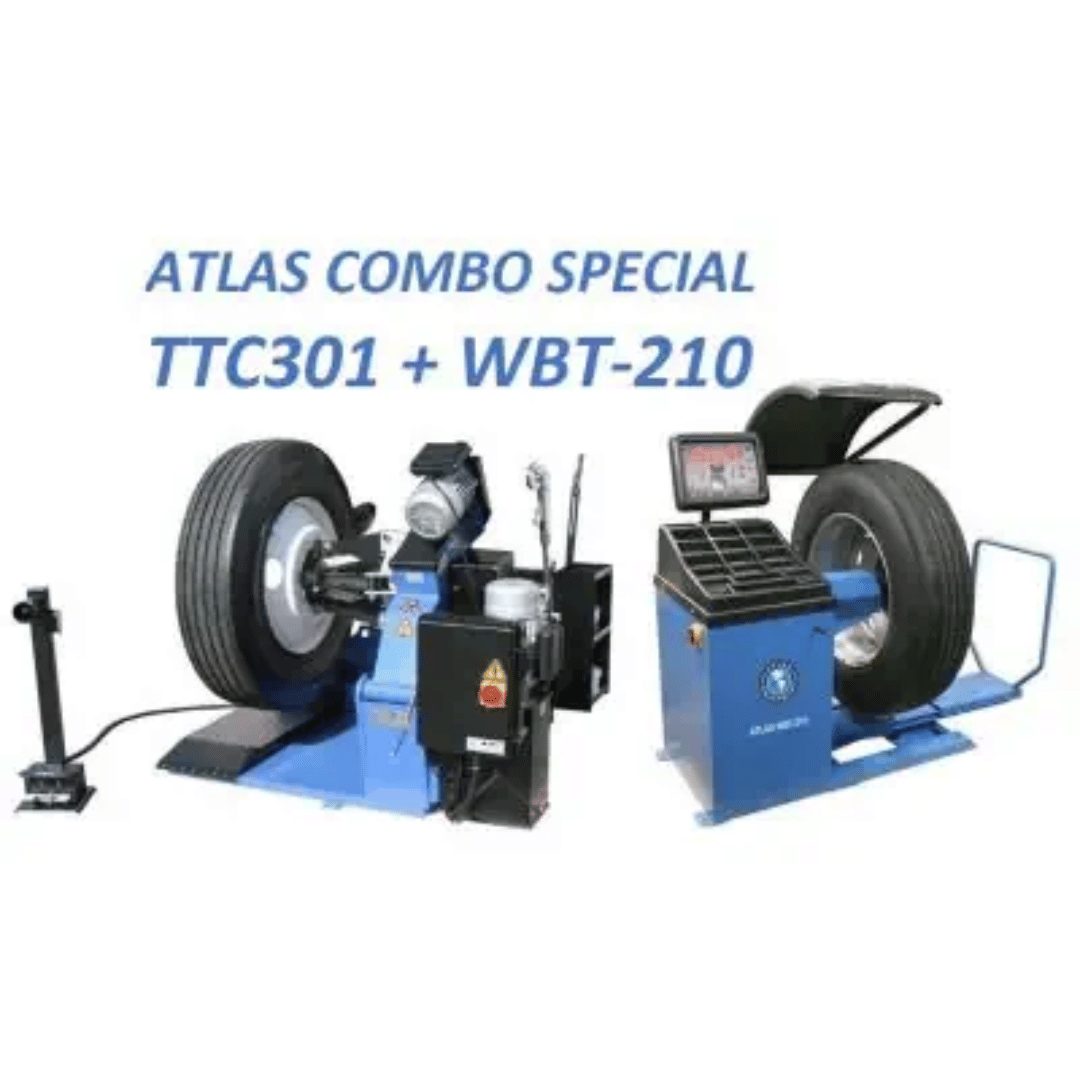 Atlas TTC301 Tire Changer + WBT-210 Wheel Balancer Combo Package