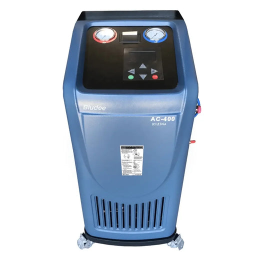 Bludee AC400 Auto Recovery Recycle Recharge Machine For R134A Refrigerant - Mechanic Super Store