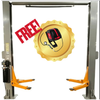 Triumph NTO-11A 11,000 lb. 2 Post Lift offered with a free wall-mounted air compressor.