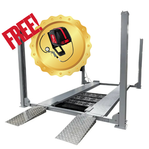 triumph 4 post car lift with free wall-mount air compressor