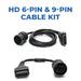Topdon USA HD 6-PIN & 9-PIN Diagnostic Connector Cable Kit - Mechanic Super Store