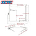 Katool KT-H100 10,000lb 2 Post Car Lift schematic view Mechanic Super Store