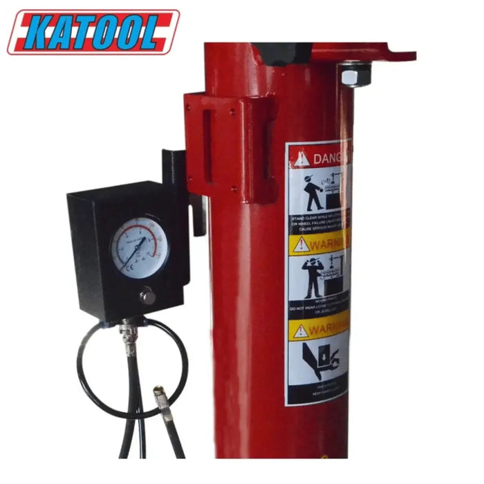 Katool KT-T800 Wheel Clamp Tire Changer Machine up close image of the pressure meter - Mechanic Super Store