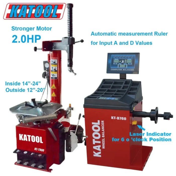 Katool Tire Changer KT-T800 & Wheel Balancer KT-B760 Combo - Mechanic Super Store