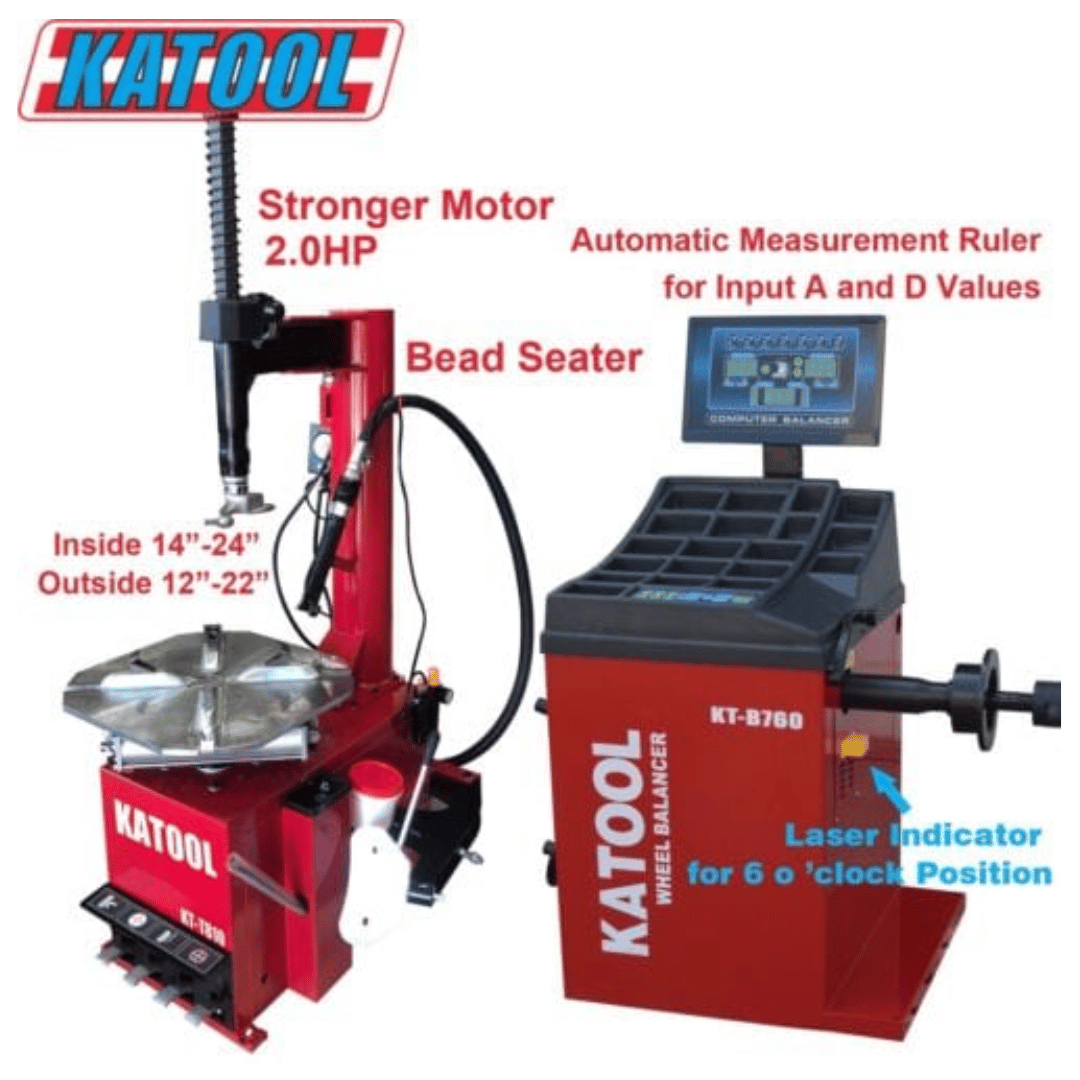 Katool Tire Changer KT810 & Wheel Balancer KT-B760 Combo