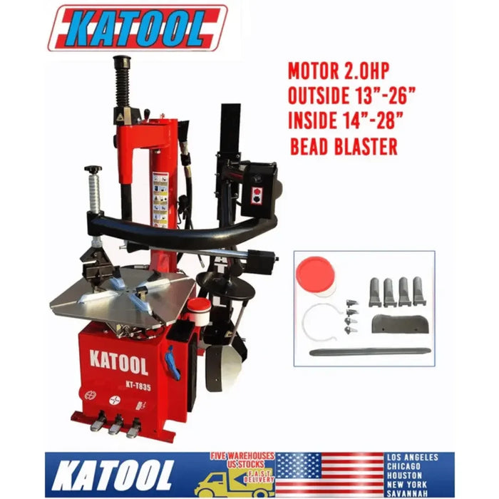 Katool KT-T835 Wheel Clamp Tire Changer Machine - Mechanic Super Store