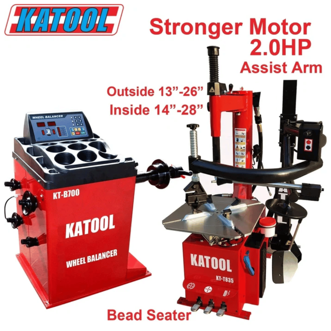 Katool Tire Changer KT-T835 & Wheel Balancer KT-B700 Combo