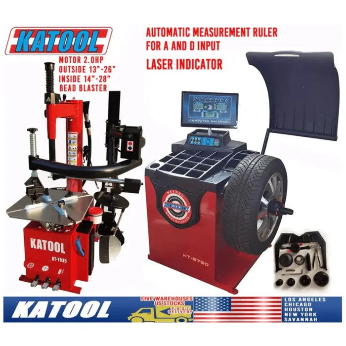 Katool Tire Changer KT-T835 & Wheel Balancer KT-B750 Combo - Mechanic Super Store
