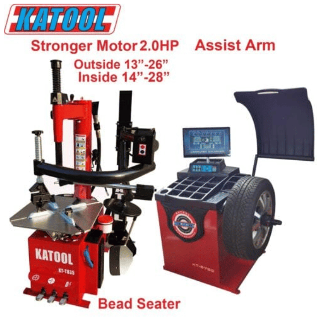 Katool Tire Changer KT-T835 & Wheel Balancer KT-B750 Combo