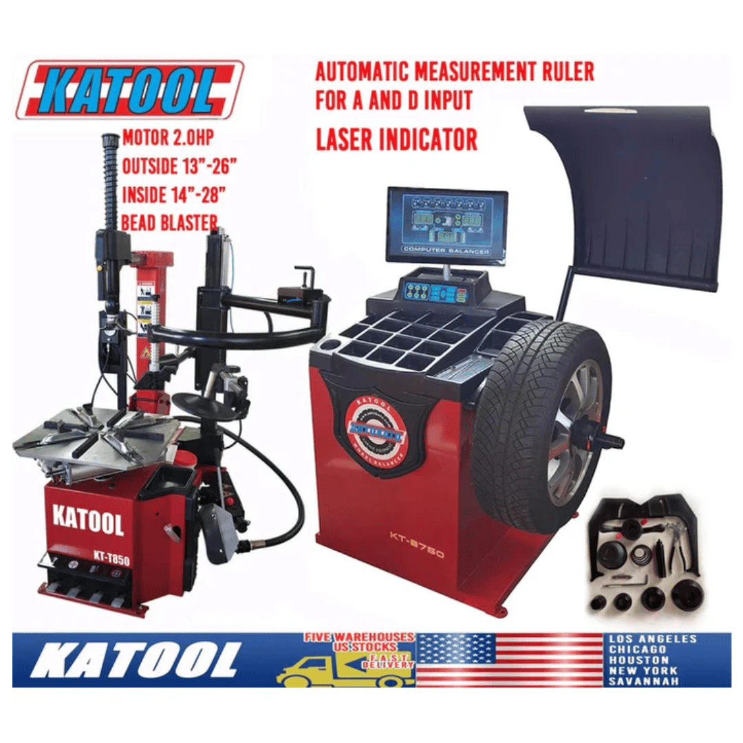 Katool Tire Changer KT-T850 & Wheel Balancer KT-B750 Combo