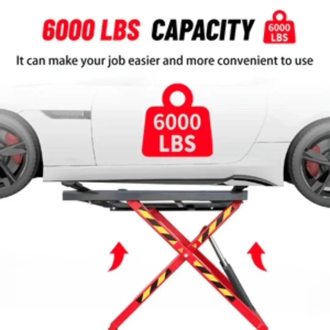 Katool KT-X66 6600 lbs Mid Rise Scissor Lift | Portable Vehicle LIft - Mechanic Super Store