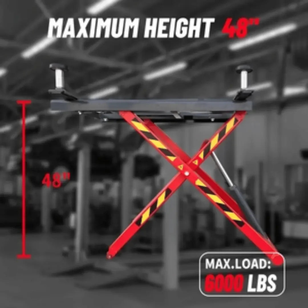 Katool KT-X66 6600 lbs Mid Rise Scissor Lift | Portable Vehicle LIft - Mechanic Super Store