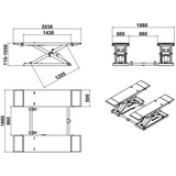 Katool KT-X80-ELECTRIC Mid Rise Scissor Lift