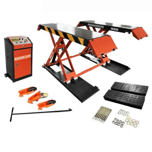 PKatool X90E 8000 lbs Mid Rise Electric Scissor Lift - Mechanic Super Store see portable car lifts